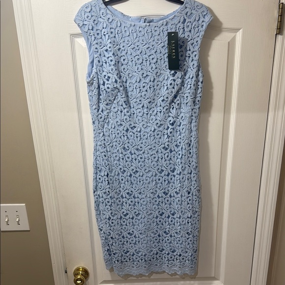 Ralph Lauren Dresses & Skirts - Ralph Lauren Blue Cap Sleeve Sheath Dress